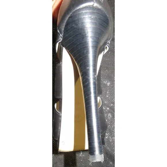 SOLD! Michael Kors Gisele Black Leather High Glossed Caged Platform Boots 8 - Picture 11 of 14